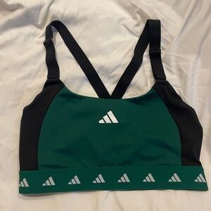 Adidas Women’s Green & Black Sports Bra